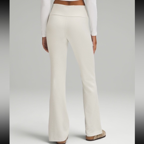 lululemon Brushed Softstreme Ribbed Zip Flared Pant - Picture 3 of 10
